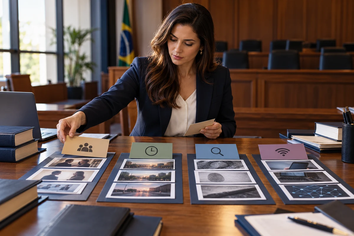 Advogada organiza contexto, cronologia, perícia e dados digitais para o Tribunal do Júri