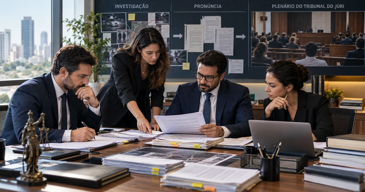 Equipe criminal organiza investigação, pronúncia e plenário do Tribunal do Júri