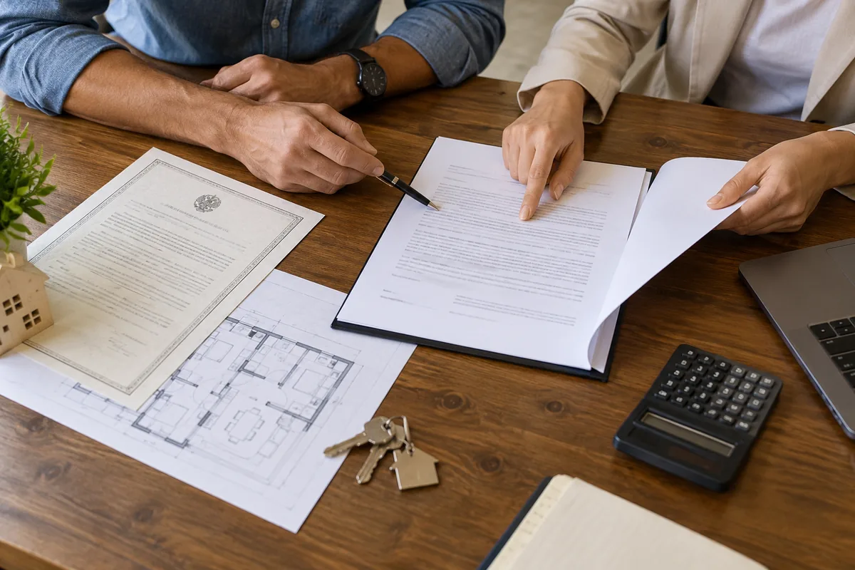 Contrato, matrícula, planta e chaves conferidos antes da compra do imóvel