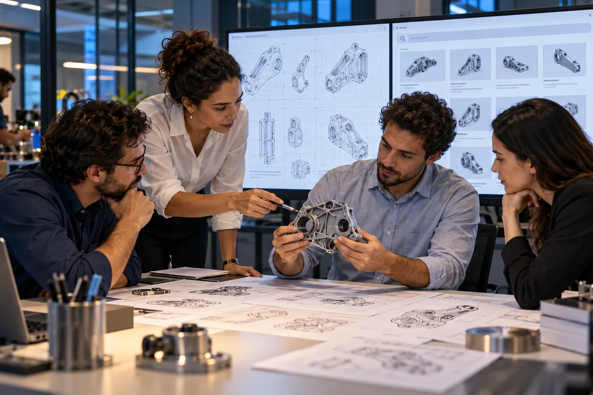 Equipe compara protótipo com documentos técnicos anteriores