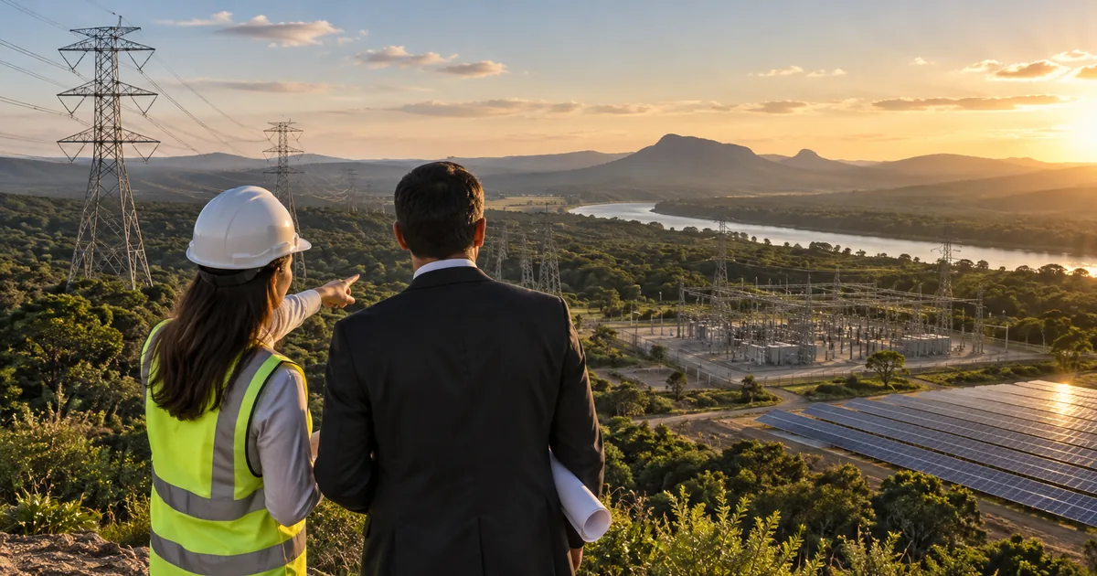 Engenheira e advogado avaliam linha de transmissão subestação e parque solar