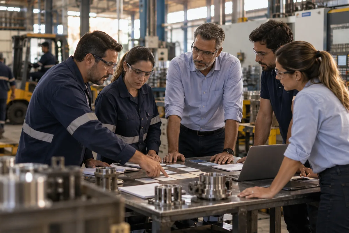 Equipe executa plano de recuperação na operação industrial