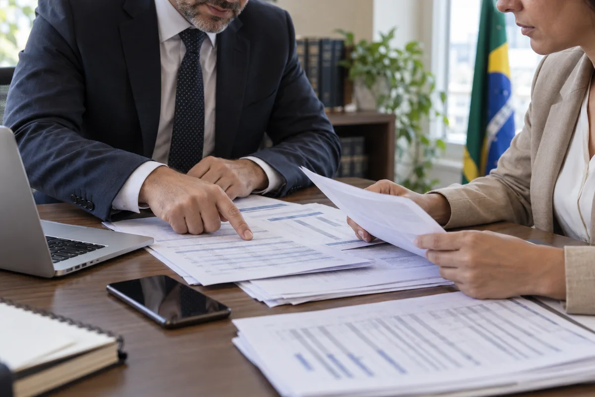 Profissionais conferem extratos e comprovantes da origem dos valores