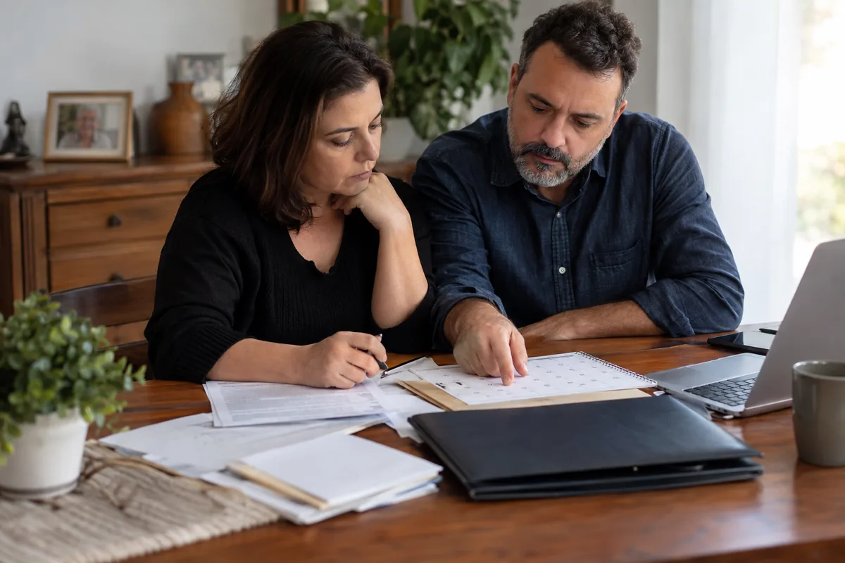 Família confere calendário e documentos para pedir pensão por morte