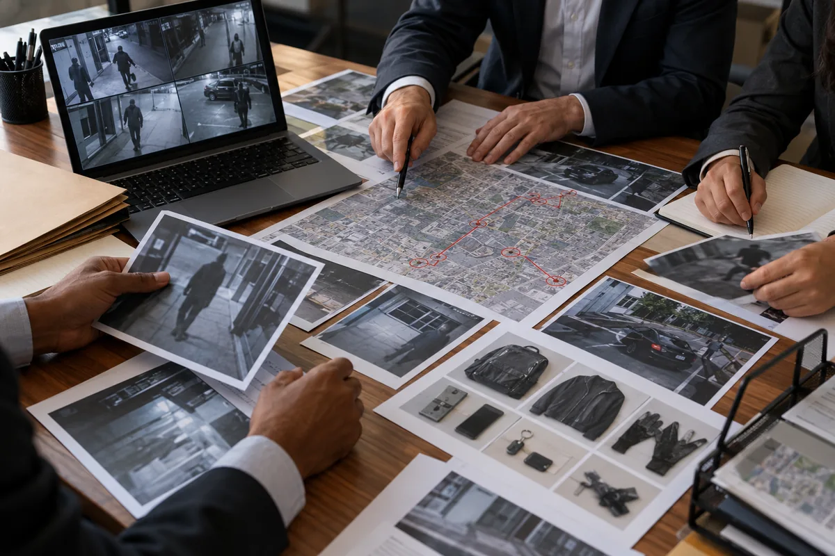 Equipe jurídica reconstrói cronologia e imagens de um caso de furto qualificado