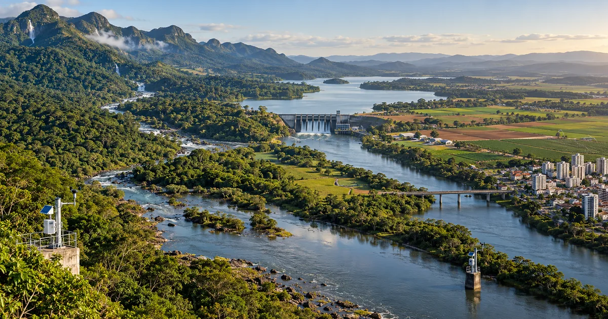 Bacia hidrográfica integra mananciais, reservatório, agricultura e cidade