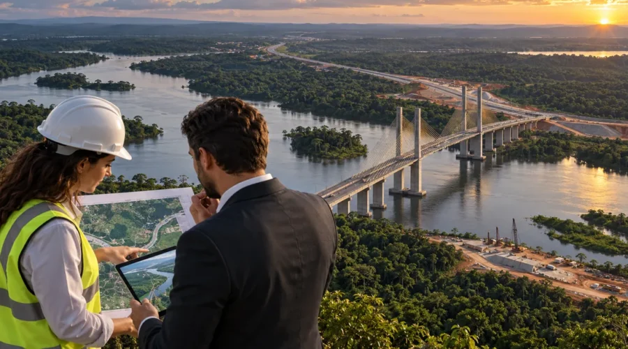 Engenheira e advogado analisam grande ponte e corredor de infraestrutura