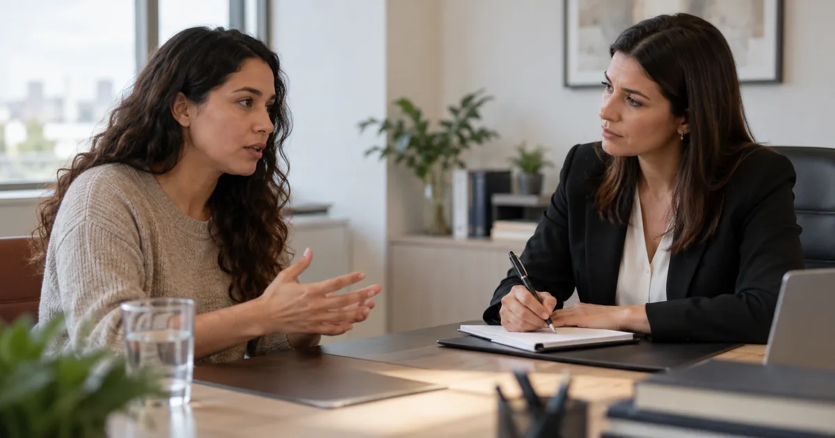 Cliente relata fatos para avaliação jurídica de possível dano moral
