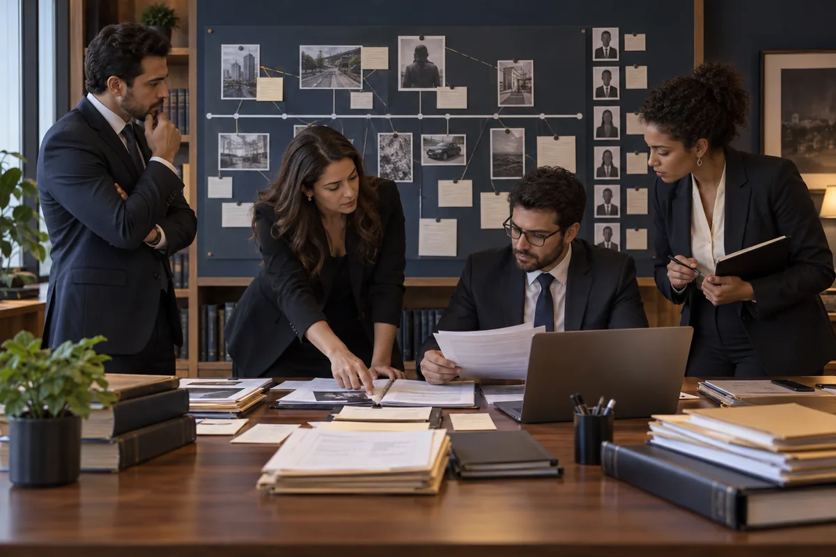 Equipe de defesa organiza cronologia e documentos para julgamento