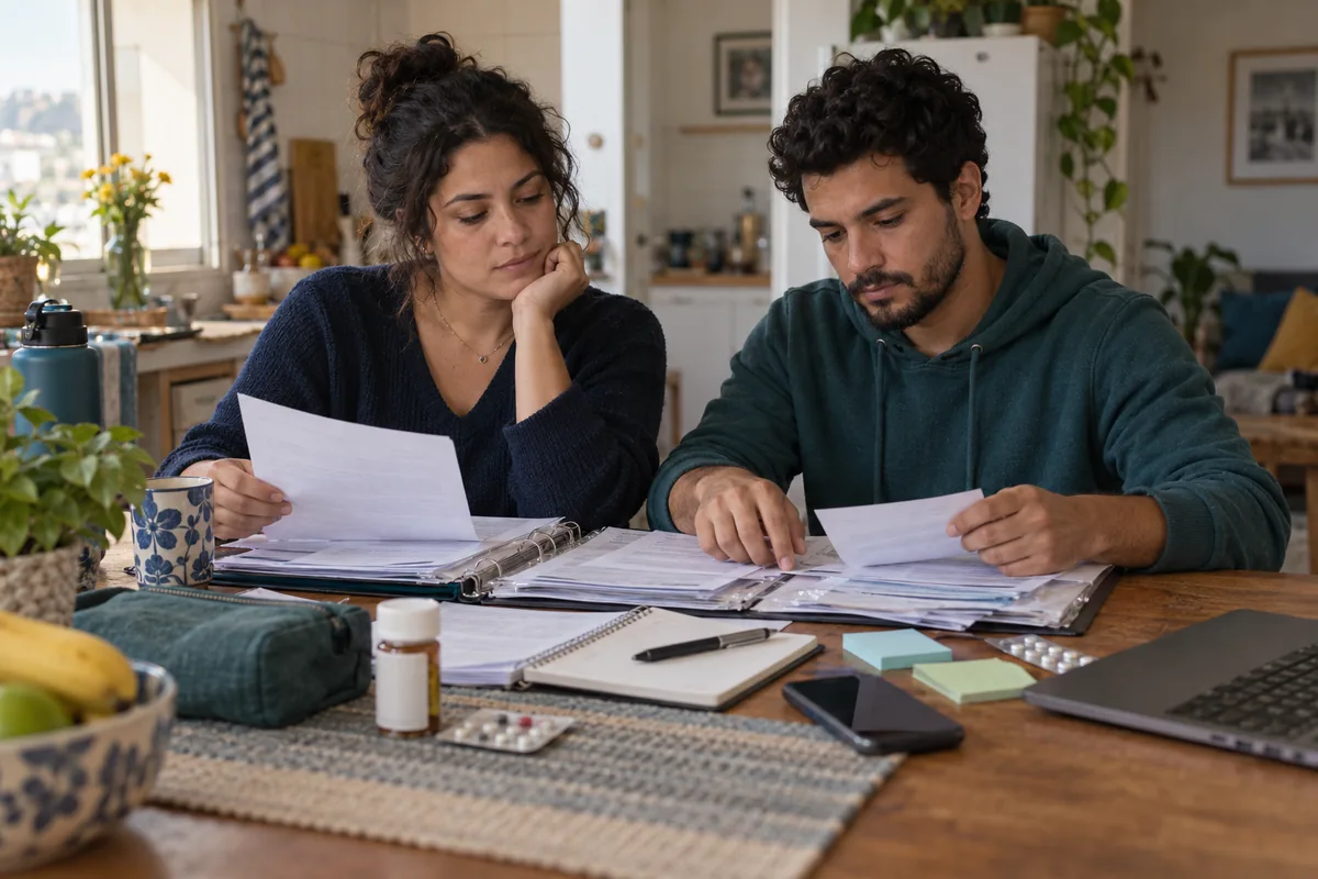 Família organiza laudos e documentos sobre limitações e rotina para o BPC