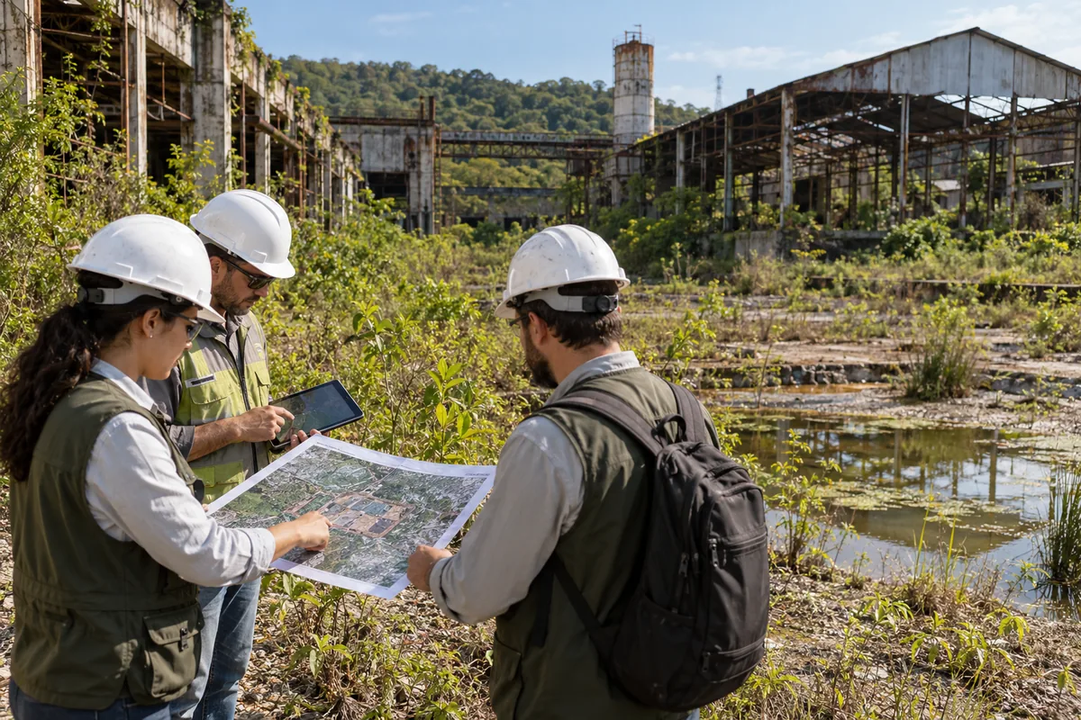 Equipe técnica levanta passivo ambiental em antiga área industrial