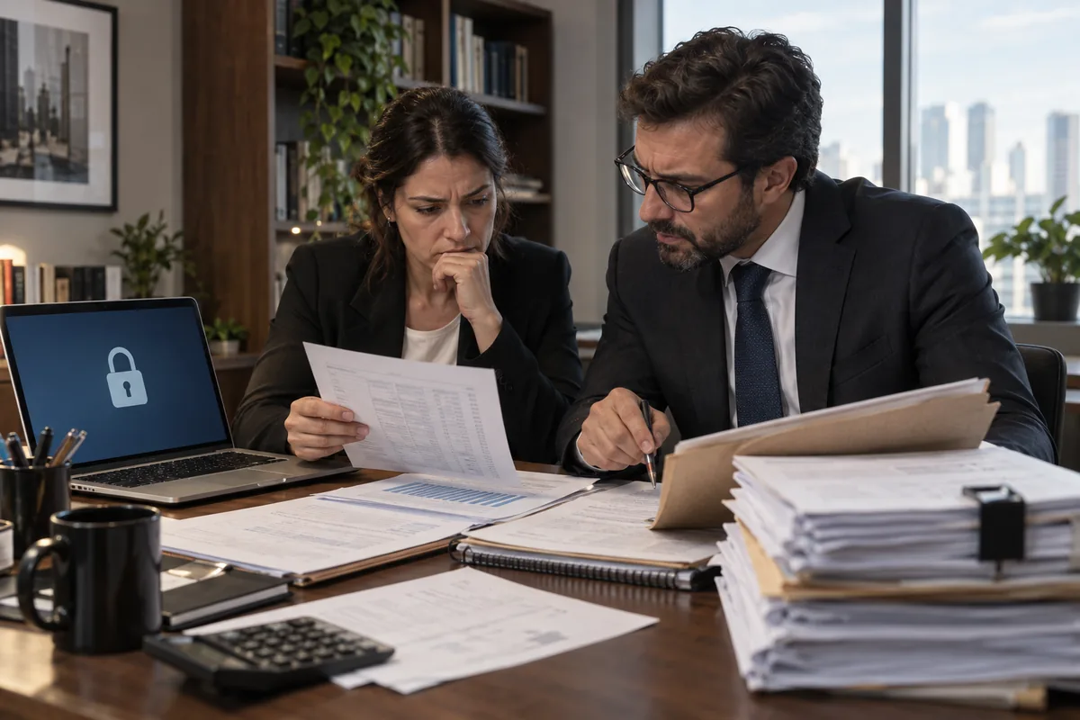 Cliente e advogado analisam bloqueio de conta bancária