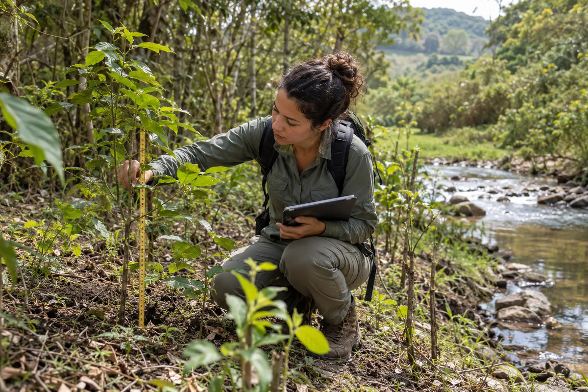 Técnica mede muda nativa em área de mata ciliar restaurada