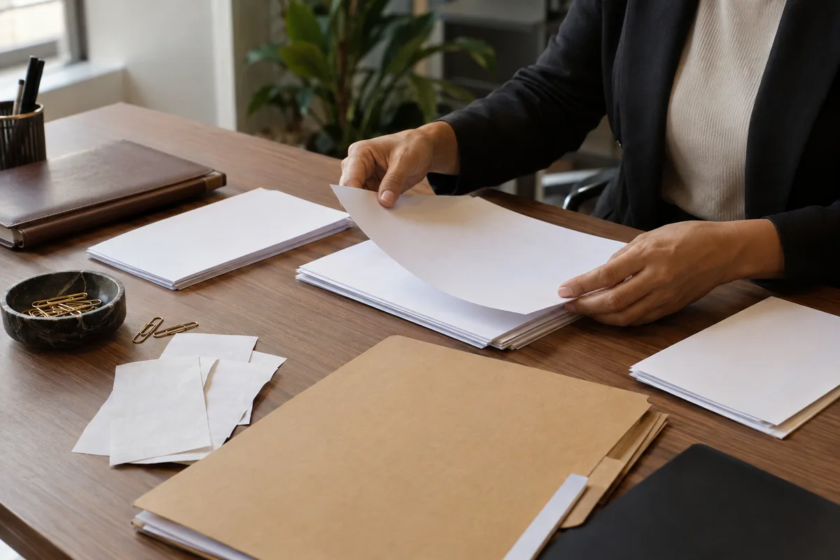 Documentos separados para demonstrar cobranças e condições contratuais
