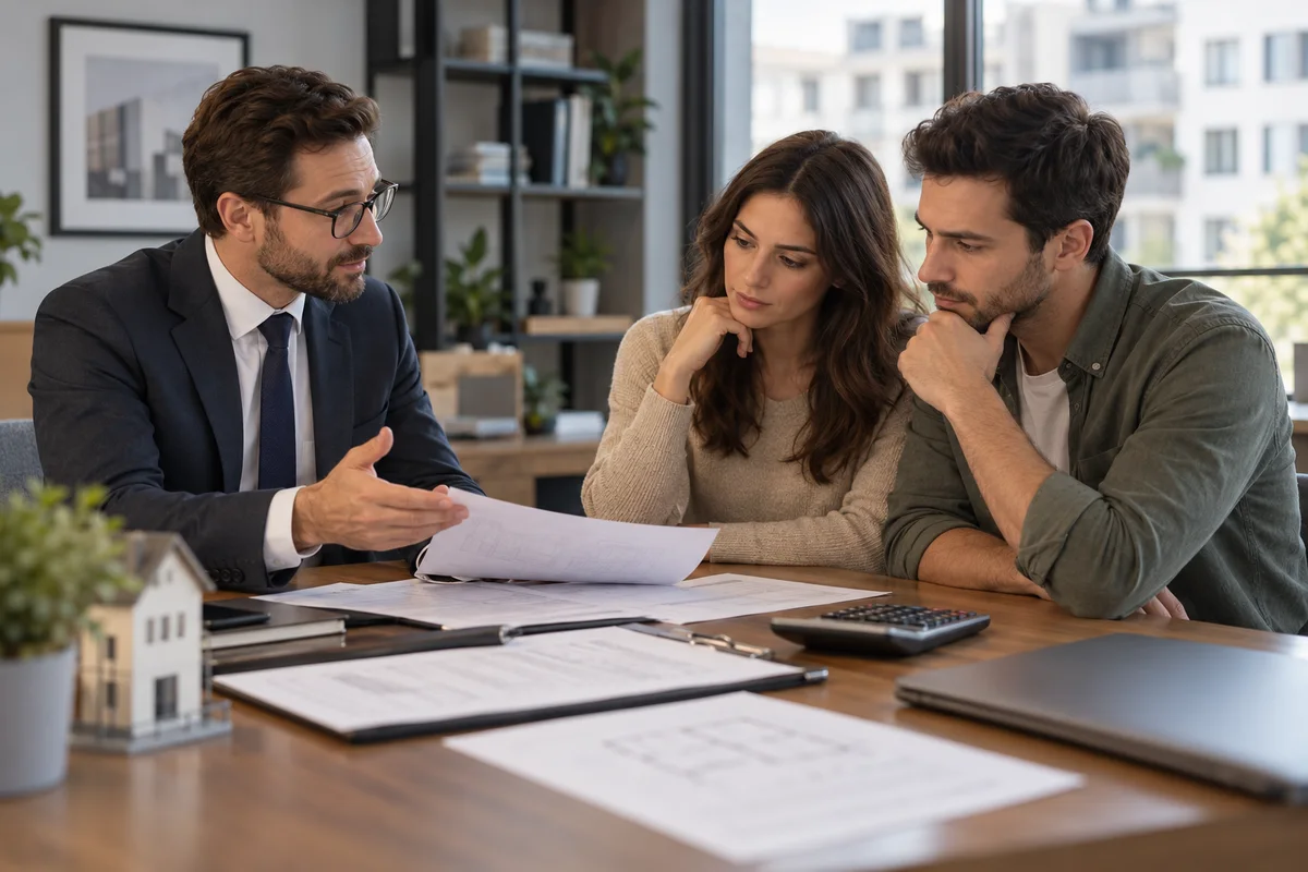 Casal recebe orientação profissional sobre distrato imobiliário