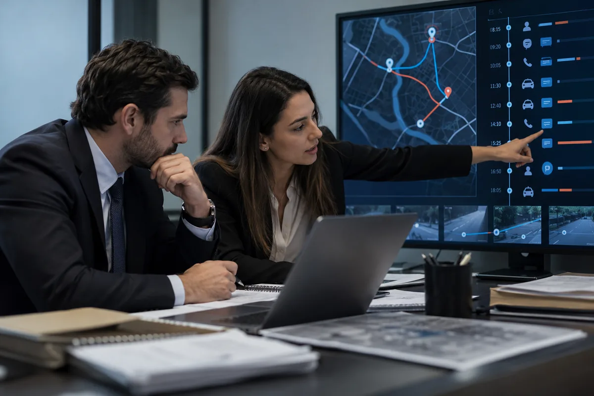 Equipe jurídica analisa mensagens e deslocamentos para verificar vínculo subjetivo