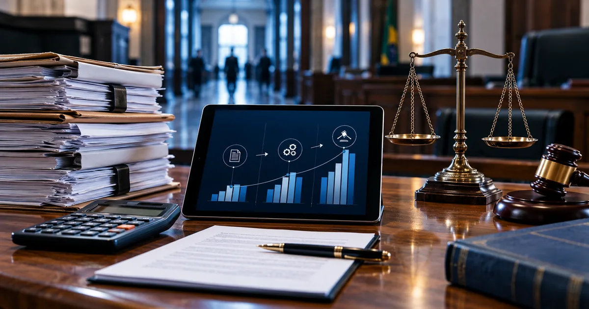 Autos, calculadora e gráfico representam cálculo da pena de associação para o tráfico