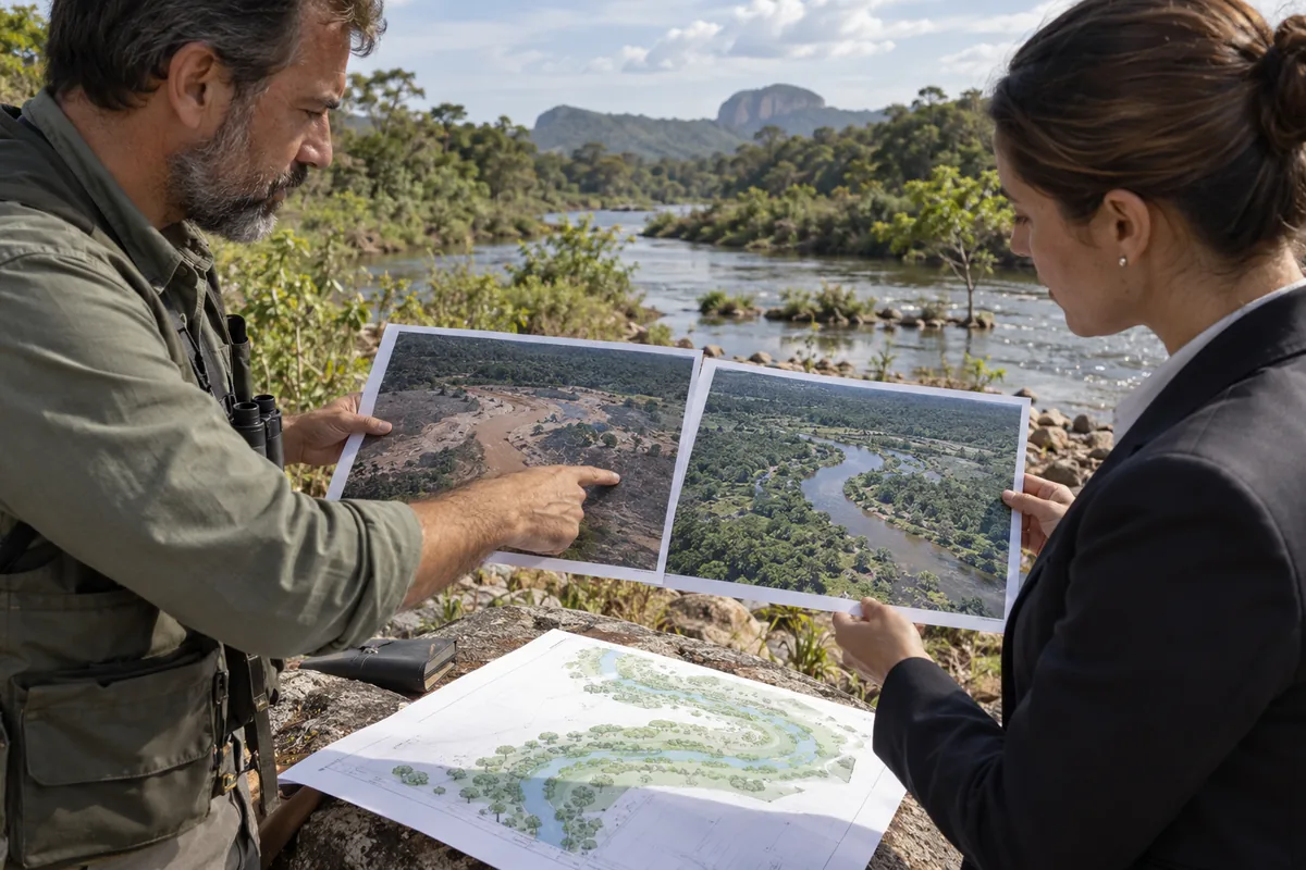 Especialista e advogada comparam área degradada e recuperação fluvial