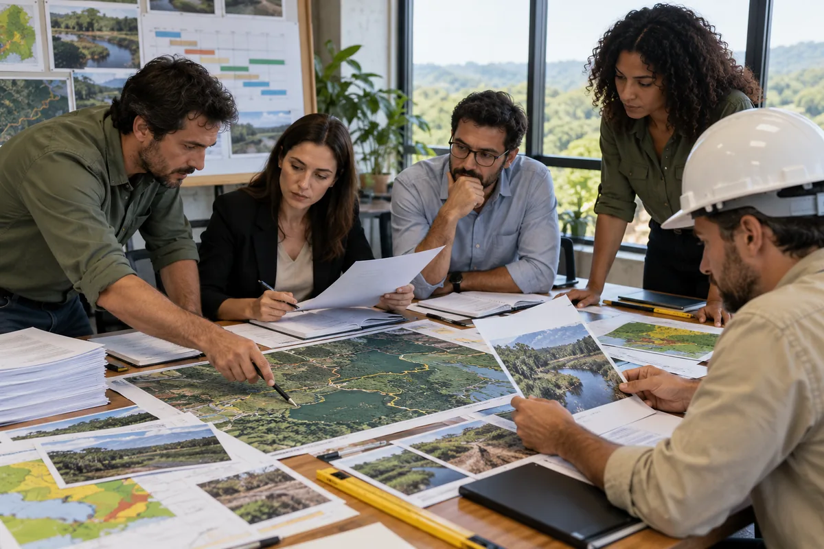 Equipe multidisciplinar estrutura plano de licenciamento corretivo