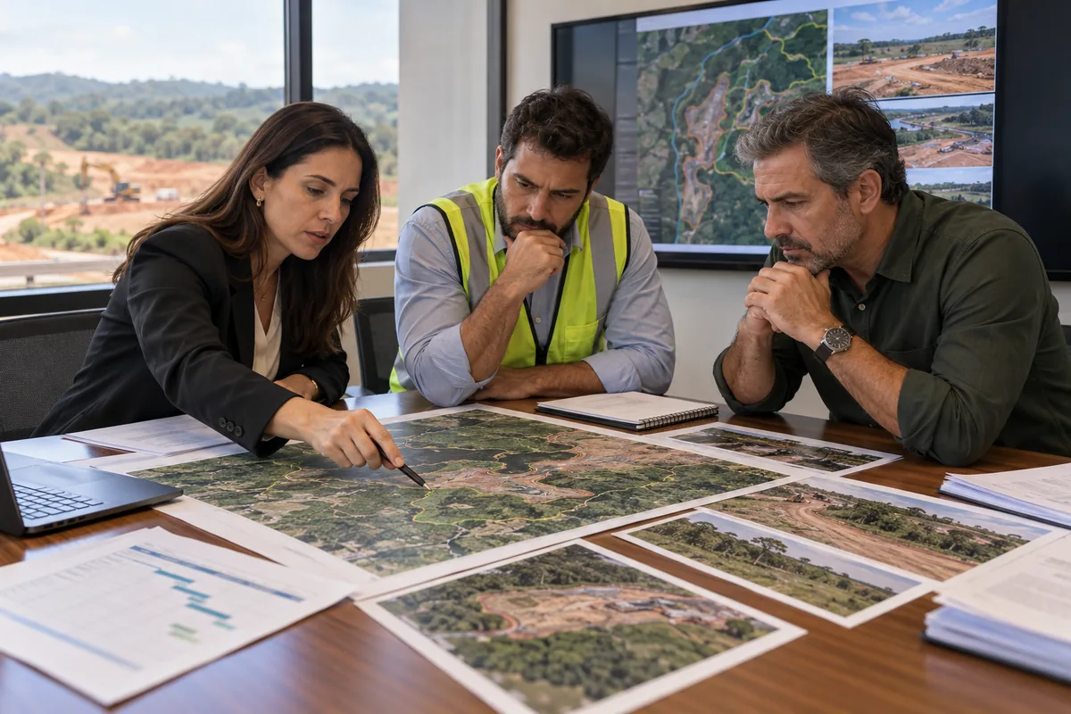 Equipe técnica analisa mapas para regularizar licenciamento ambiental