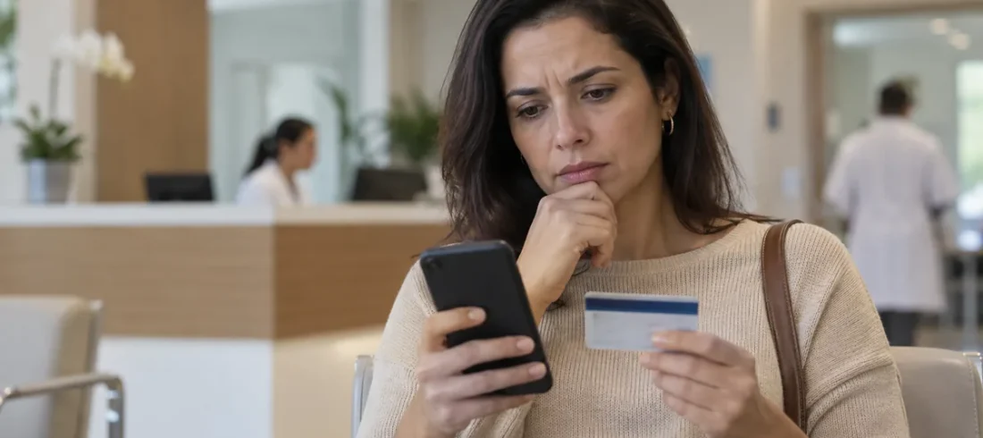 Plano de saúde negou cobertura – preview Beneficiária consulta resposta do plano de saúde em clínica