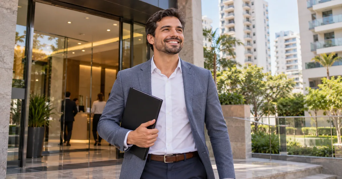 Comprador sai com documentos após transferência formal do imóvel