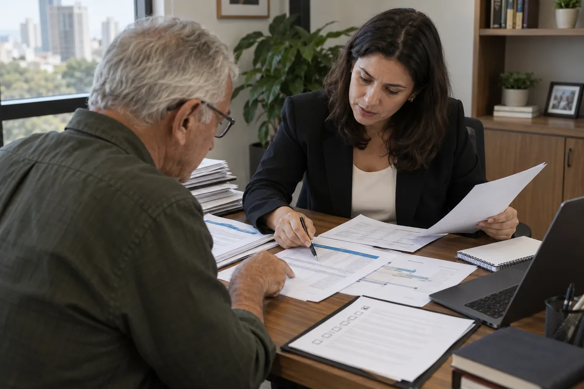 Profissional organiza provas de recurso do INSS com segurado