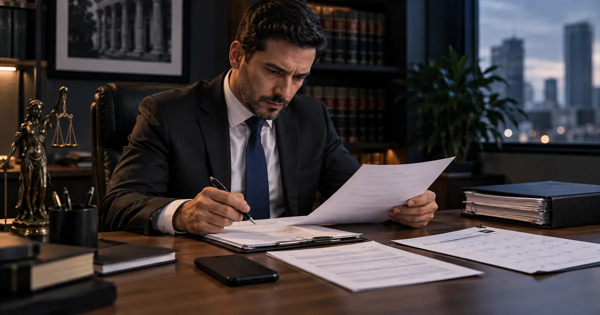 Advogado revisa documentos e prazos após prisão por tráfico