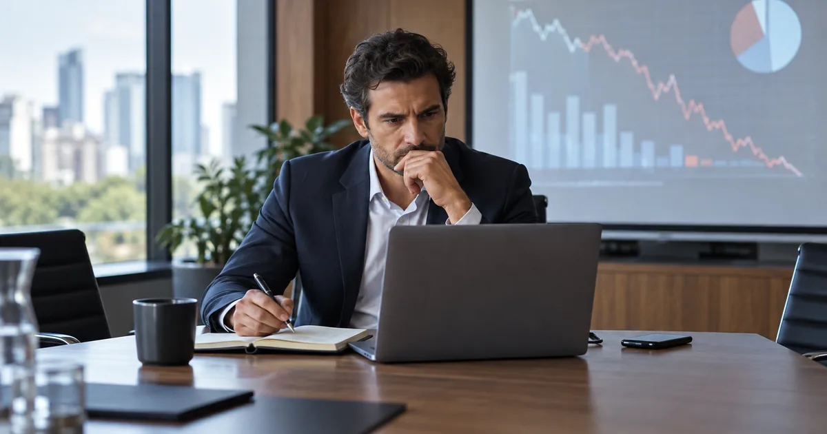 Gestor analisa plano para superar crise financeira empresarial