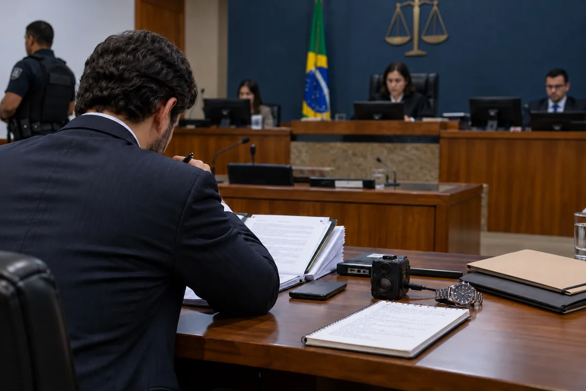 Defesa acompanha audiência de custódia e organiza provas após prisão por tráfico de drogas