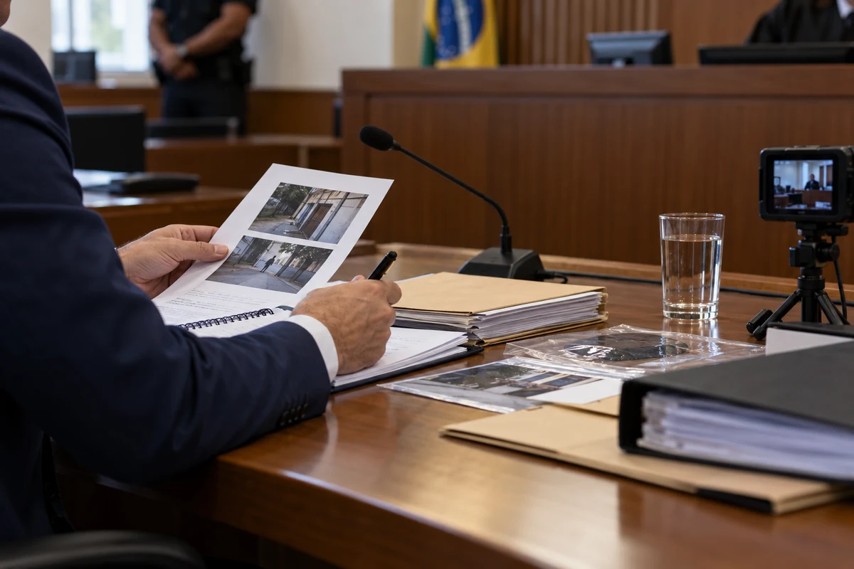 Advogado organiza provas antes de audiência em processo por furto