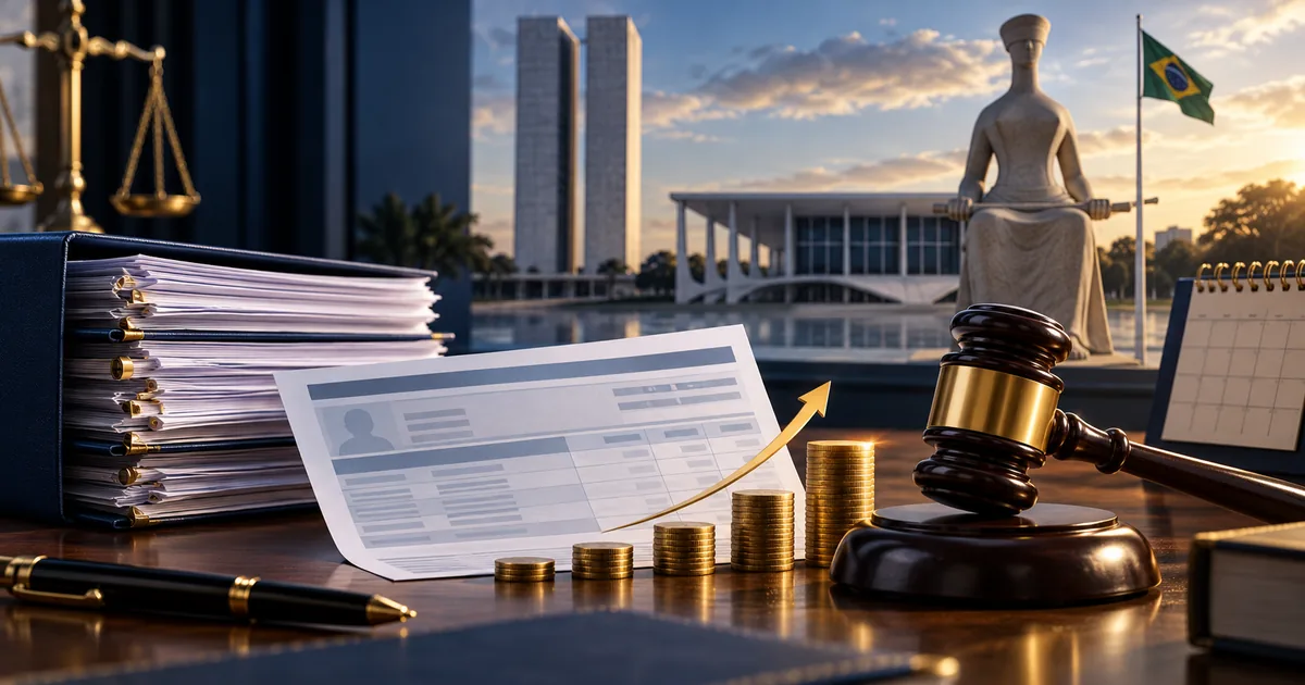 Documentos e símbolos representam processo por reajuste salarial