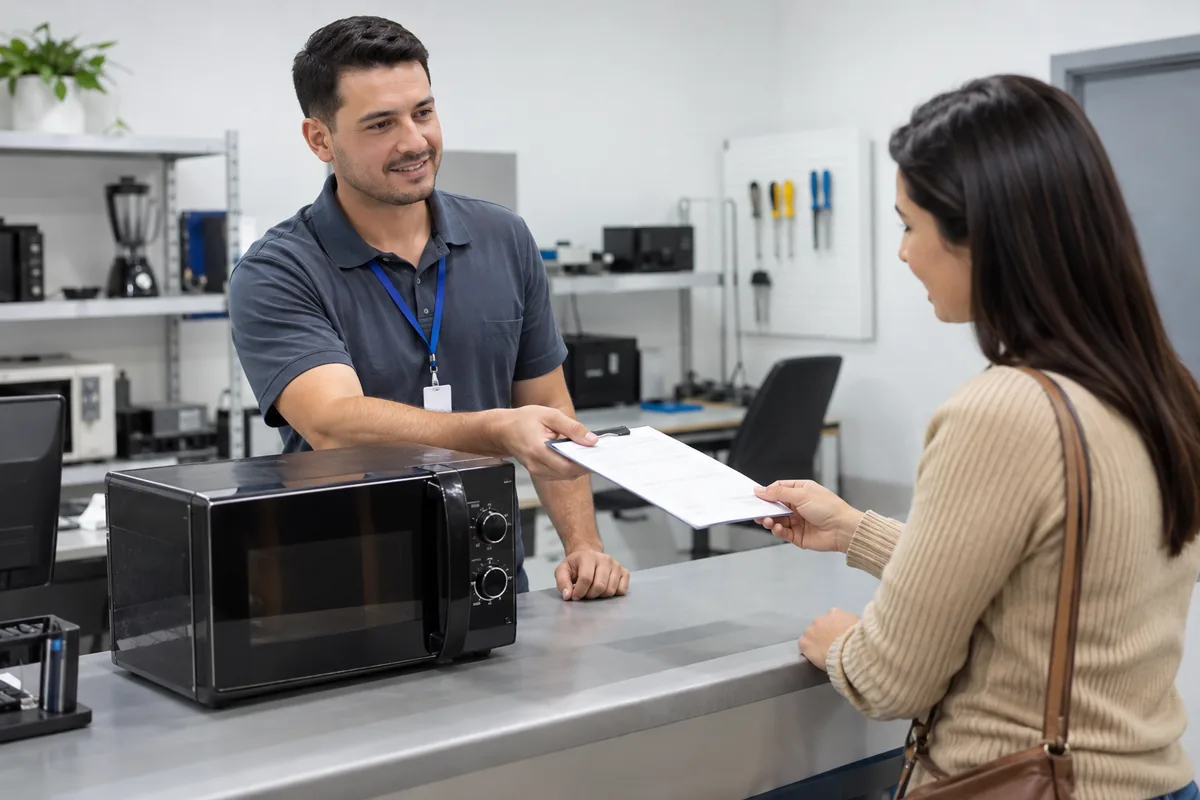 Assistência técnica entrega protocolo de recebimento do produto