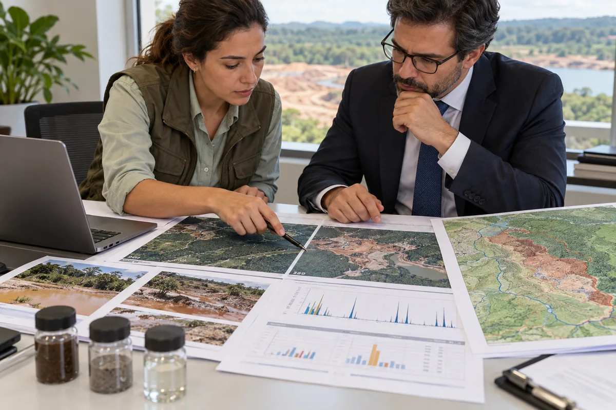 Especialista e advogado analisam mapas, amostras e séries ambientais