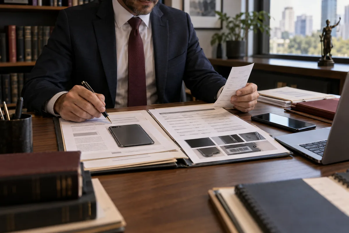 Advogado organiza recibos e documentos para demonstrar a origem de bens