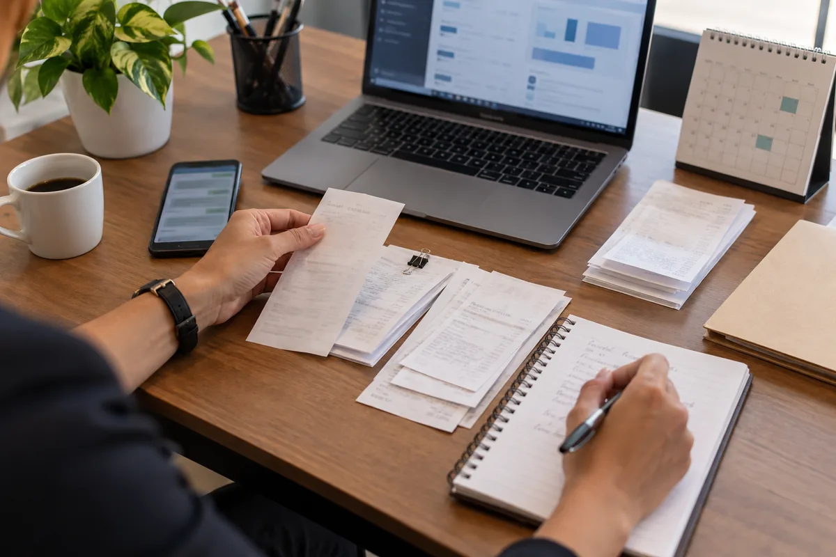 Registros de horários pagamentos e mensagens de trabalho freelancer