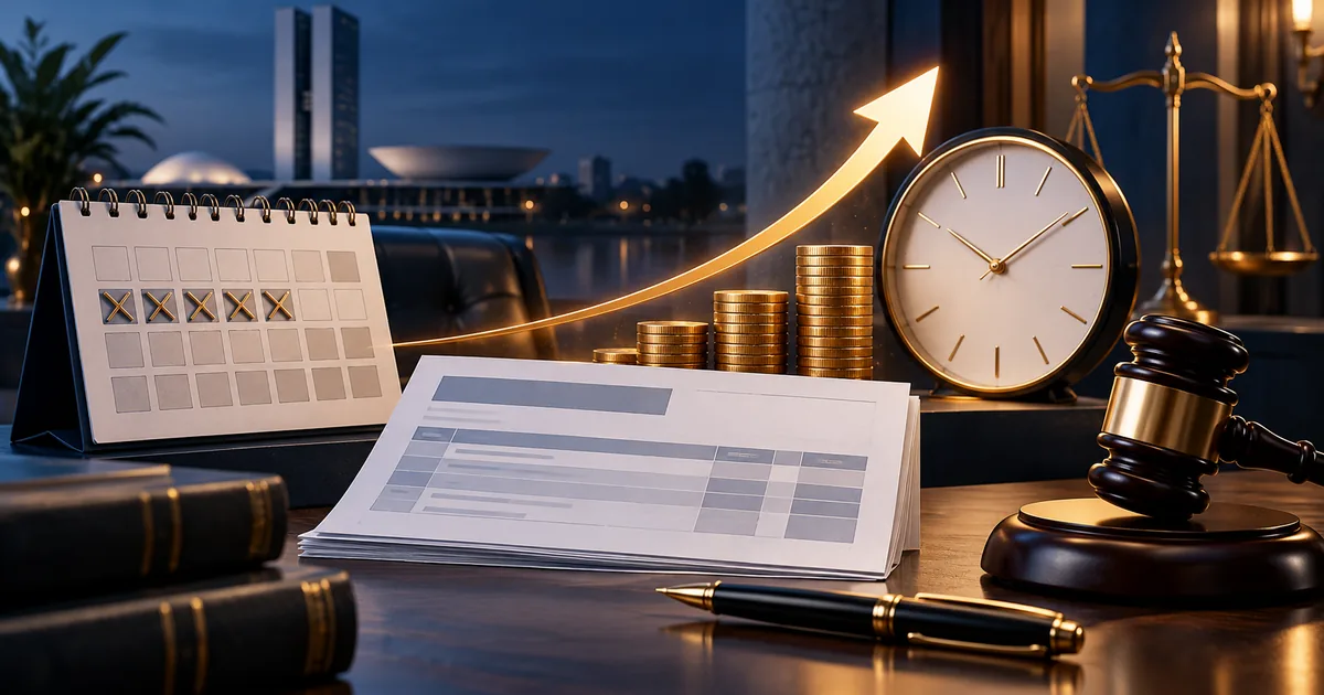 Calendário e relógio representam reajuste salarial atrasado