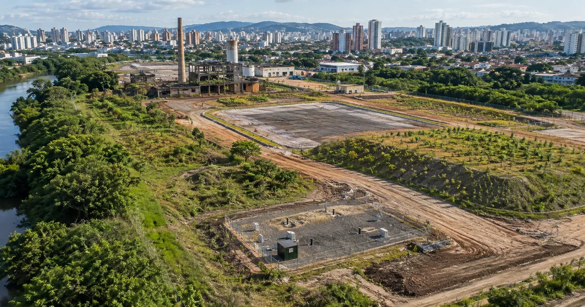 Antiga área industrial em processo de recuperação ambiental