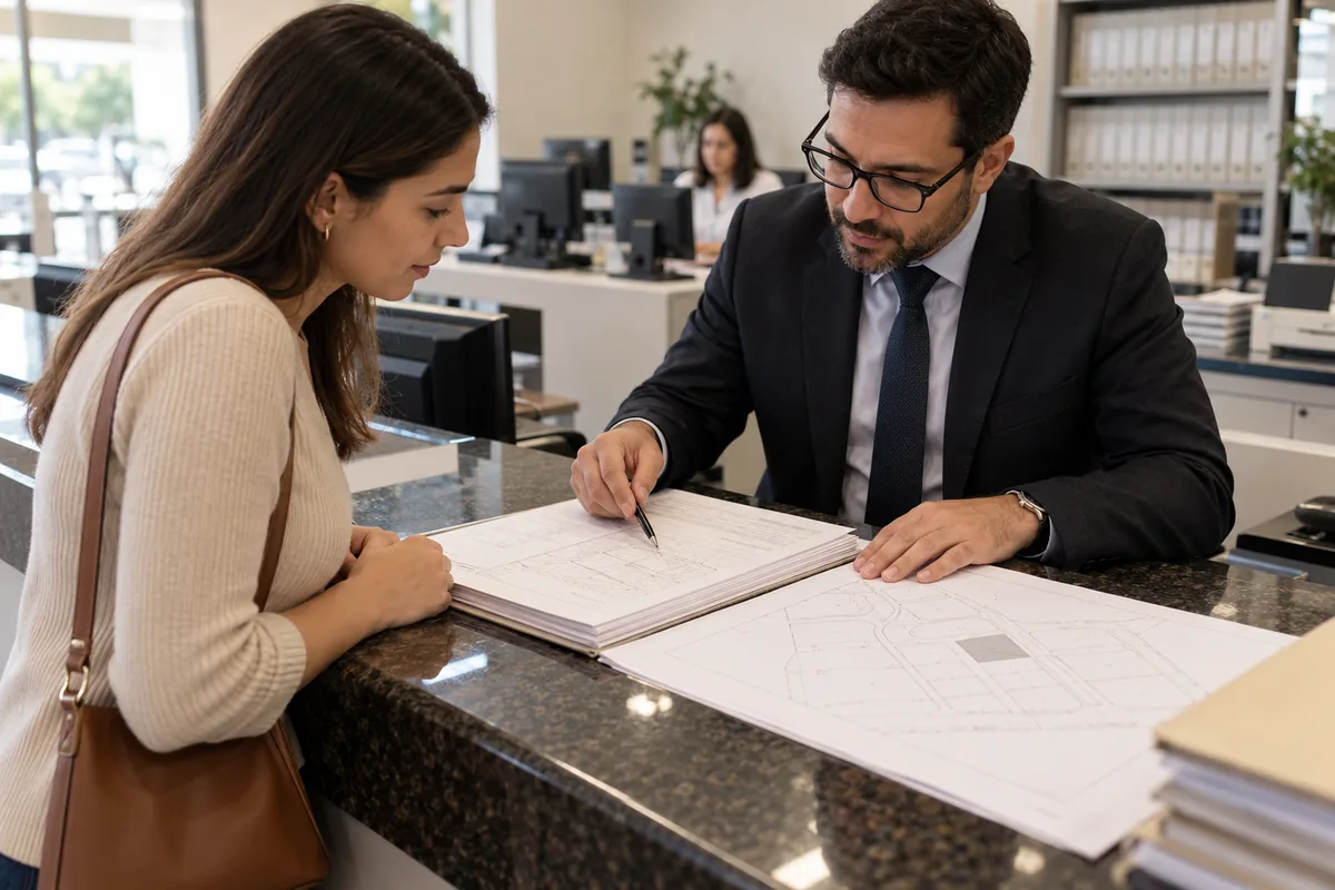 Atendimento para conferir matrícula e planta na regularização do imóvel