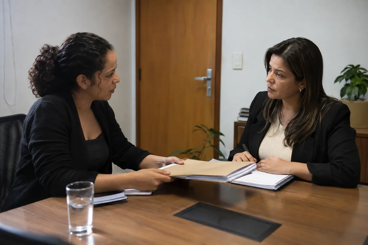 Trabalhadora apresenta registros de assédio moral em reunião reservada