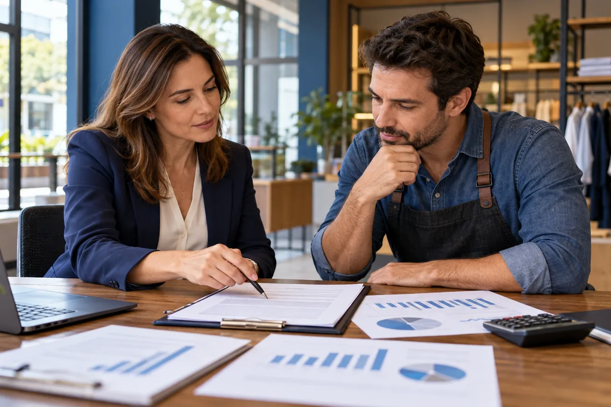 Proprietária e lojista analisam contrato e dados para renegociar aluguel