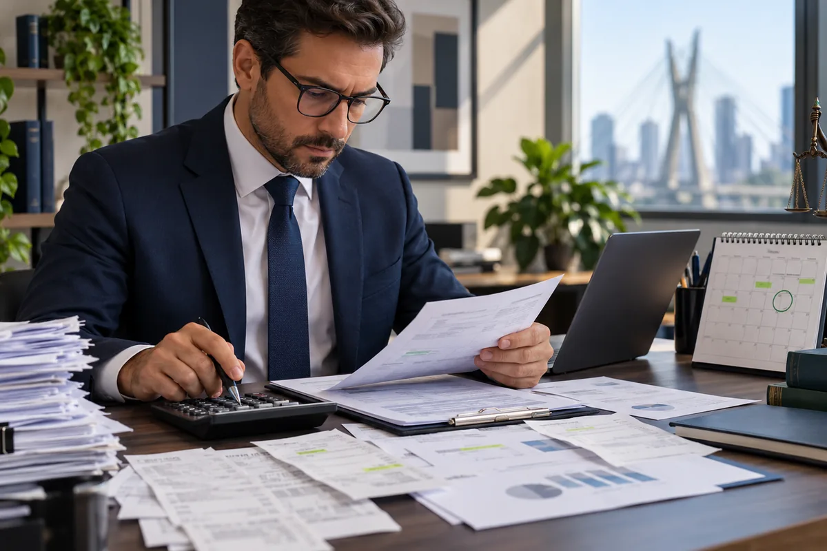 Profissional confere pagamentos e prazo para restituição tributária