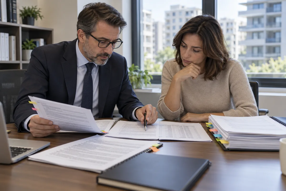 Advogado e condômina revisam ata e edital de convocação