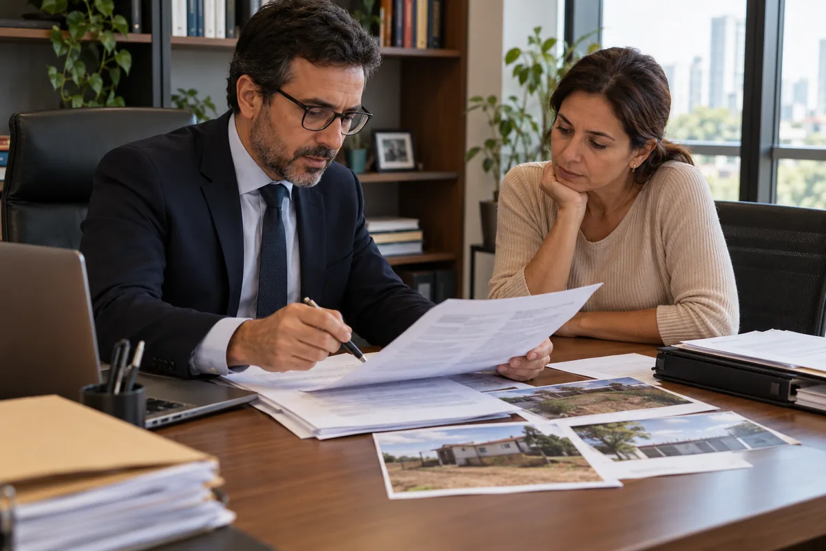Advogado e cliente analisam decisão que negou pedido de usucapião