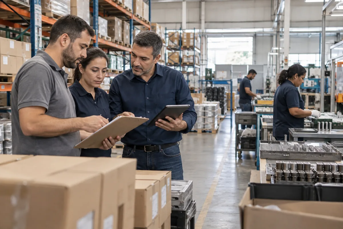 Equipe revisa estoque e produção para liberar capital de giro