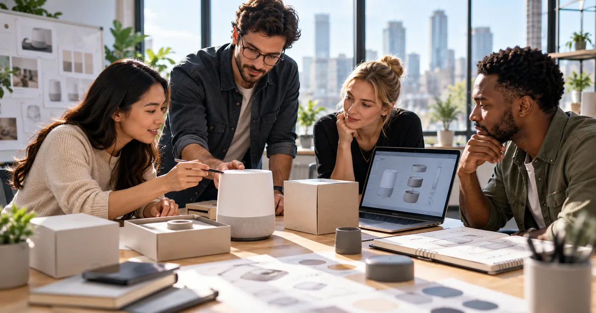 Equipe de startup organiza produto, software e identidade antes de crescer