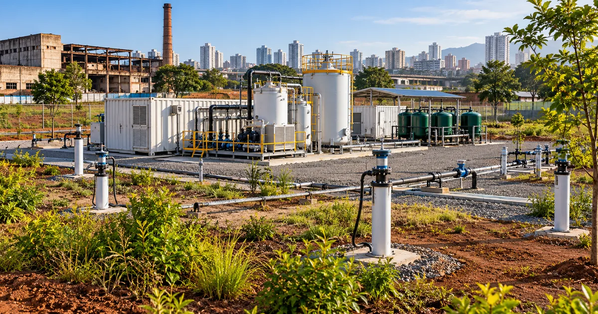 Sistema integrado de remediação de solo e água subterrânea